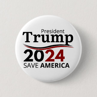 Badge Rond 5 Cm Président Trump _ Sauvez l'Amérique, Élection 2024