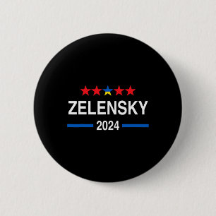 Badge Rond 5 Cm Président Zelensky 2024 Élection Ukraine 1