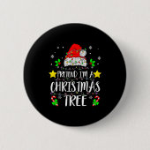 Badge Rond 5 Cm Pretend I'm A Christmas Tree Funny Christmas Costu (Devant)