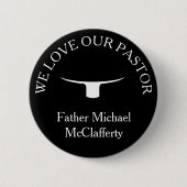Badge Rond 5 Cm Prêtrise Ordination Pasteur Collègue prêtre (Devant)