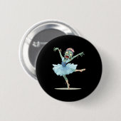 Badge Rond 5 Cm Pretty Ballerina Zombie Costume (Devant & derrière)
