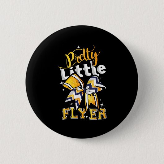 Badge Rond 5 Cm Pretty Little Flyer Cheer Cheerleading Team (Devant)