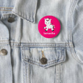 Badge Rond 5 Cm Pretty Pony Kawaii Pink (En situation)