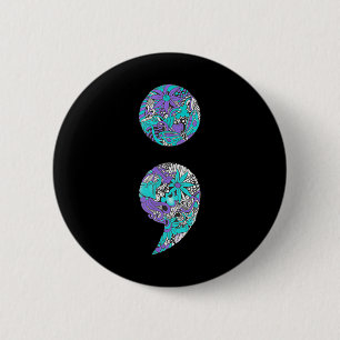 Badge Rond 5 Cm Prévention Du Suicide Et Sensibilisation À La Dépr