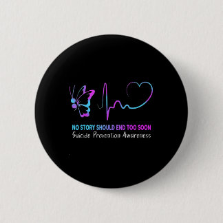Badge Rond 5 Cm Prévention du suicide ; papillon point-virgule H