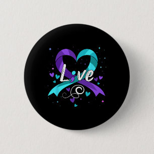 Badge Rond 5 Cm Prévention du suicide - Semicolon Sensibilisation 
