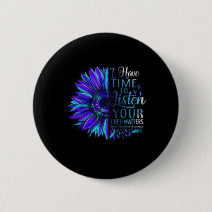 Badge Rond 5 Cm Prévention du suicide Sensibilisation Votre vie S