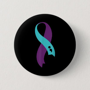 Badge Rond 5 Cm Prévention du suicide Survivor Ribbon Pro-vie T Sh