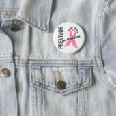 Badge Rond 5 Cm Previvor 1 cancer du sein (En situation)