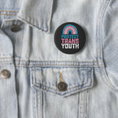 Badge Rond 5 Cm Pride LGBT Protéger les jeunes transgenres transge (En situation)