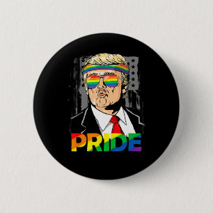 Badge Rond 5 Cm Pride Mois Chemise Trump Lesbian Gay Biual Trans