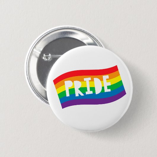 Badge Rond 5 Cm Pride Rainbow Flag (Devant & derrière)