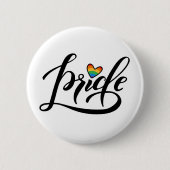 Badge Rond 5 Cm Pride Script Heart (Devant)