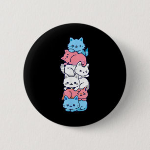 Badge Rond 5 Cm Pride transgenre Chat Lgbt Transflag Chats mignons