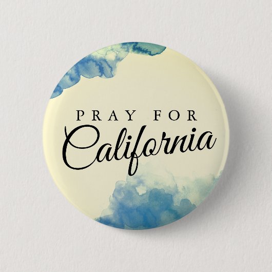 Badge Rond 5 Cm PRIER POUR LA Californie (Devant)