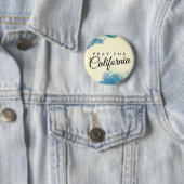 Badge Rond 5 Cm PRIER POUR LA Californie (En situation)