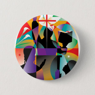 BADGE ROND 5 CM PRIÈRE….
