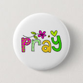 Badge Rond 5 Cm Priez (Devant)