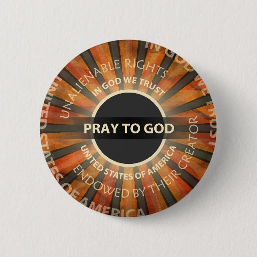 Badge Rond 5 Cm Priez Dieu (Devant)