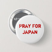 Badge Rond 5 Cm Priez pour le Japon (Devant & derrière)