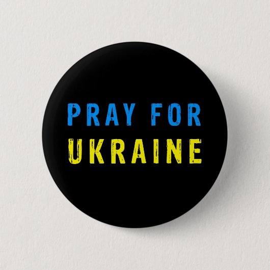 Badge Rond 5 Cm Priez pour l'Ukraine (Devant)
