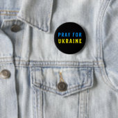 Badge Rond 5 Cm Priez pour l'Ukraine (En situation)