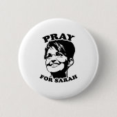 Badge Rond 5 Cm Priez pour Sarah (Devant)