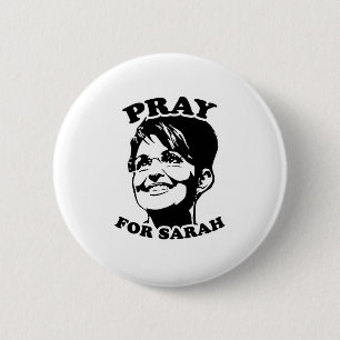 Badge Rond 5 Cm Priez pour Sarah