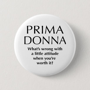 Badge Rond 5 Cm Prima fier Donna - la puissance des femmes drôles
