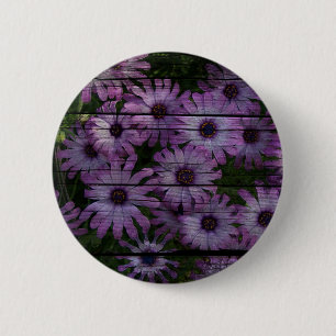 Badge Rond 5 Cm Primitive Western Country Barn Board marguerite vi