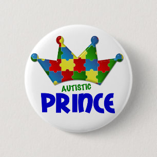 Badge Rond 5 Cm Prince autiste 1 AUTISME