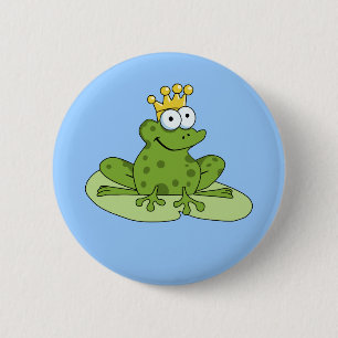 Badge Rond 5 Cm Prince Button de grenouille