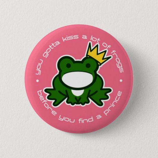 Badge Rond 5 Cm Prince Button de grenouille (Devant)