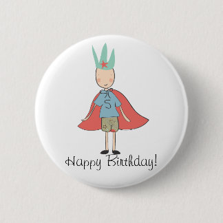 Badge Rond 5 Cm Prince Button de joyeux anniversaire