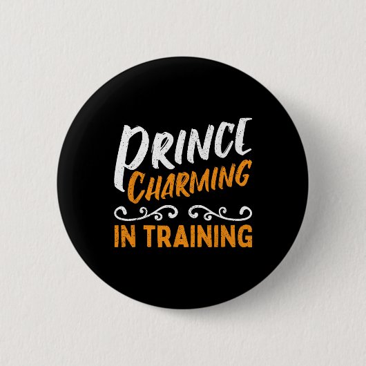 Badge Rond 5 Cm Prince Charming En Formation Fairy Tale Hero (Devant)
