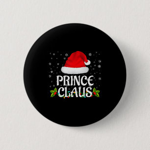 Badge Rond 5 Cm Prince Claus Lumières de Noël Père Noël Pyjama Fam