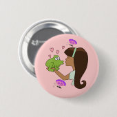 Badge Rond 5 Cm Prince de la grenouille à boutons (Devant & derrière)