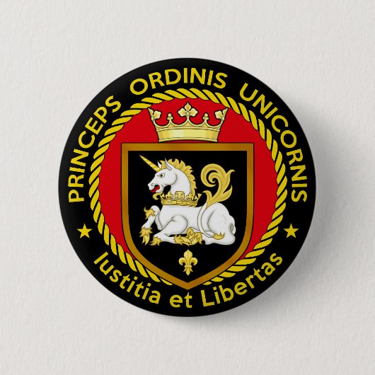Badge Rond 5 Cm Prince de l'Ordre de la licorne (Devant)