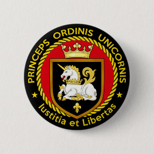 Badge Rond 5 Cm Prince de l'Ordre de la licorne