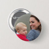 Badge Rond 5 Cm Prince George - William et Kate (Devant & derrière)