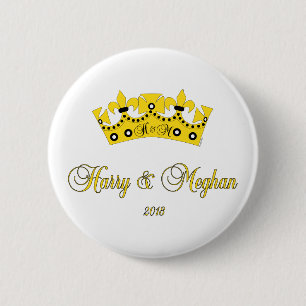 Badge Rond 5 Cm Prince Harry & Meghan Royal Mariage 2018