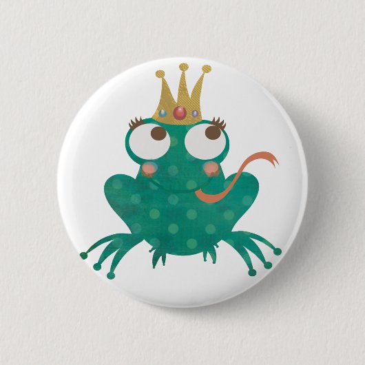 Badge Rond 5 Cm Prince Pin de grenouille (Devant)