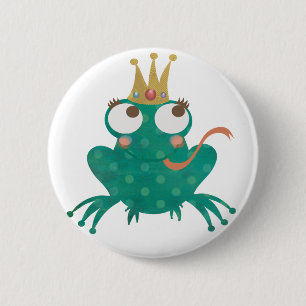 Badge Rond 5 Cm Prince Pin de grenouille