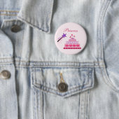 Badge Rond 5 Cm Princess Cake and Wand (En situation)