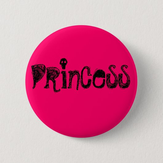 Badge Rond 5 Cm Princesse (Devant)