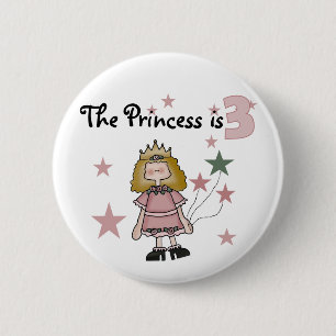 Badge Rond 5 Cm Princesse 3e Anniversaire Tshirts et cadeaux