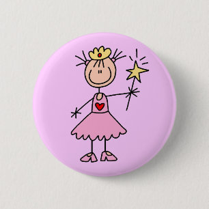 Badge Rond 5 Cm Princesse à la baguette
