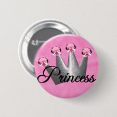 Badge Rond 5 Cm Princesse Button (Devant & derrière)