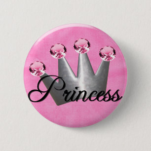 Badge Rond 5 Cm Princesse Button
