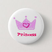 Badge Rond 5 Cm Princesse Button (Devant)